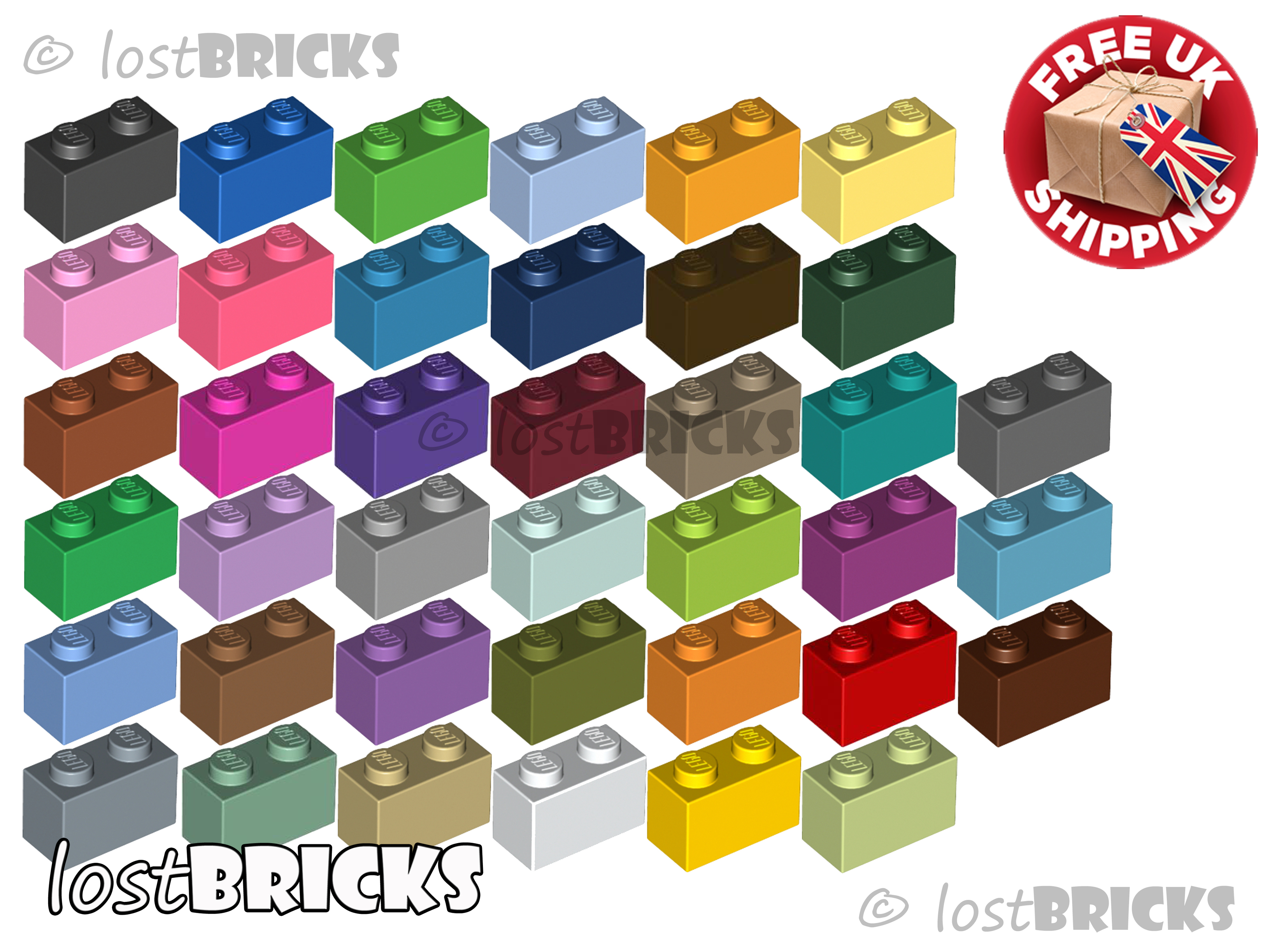 LEGO - Brick Brick 1x2 3004 - Choose Color & Quantity 2x - 4x - 10x - 20x -  40x